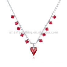 2015 Moda Garnet Cristal Colar Pingente de Diamante